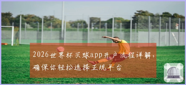 2026世界杯买球app开户流程详解，确保你轻松选择正规平台